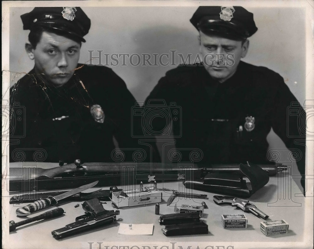1948 Geo. Reed &amp; Wayne Canfield Police Officers  - Historic Images
