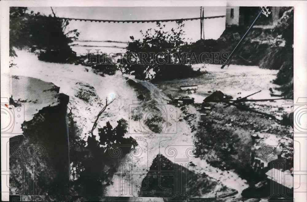 1953 Railroad Lines In Italy Swept Away By Flood Waters  - Historic Images