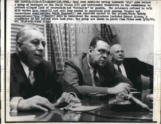1961 Keith Hampton Lynn Bomar State Prison Tennessee  - Historic Images
