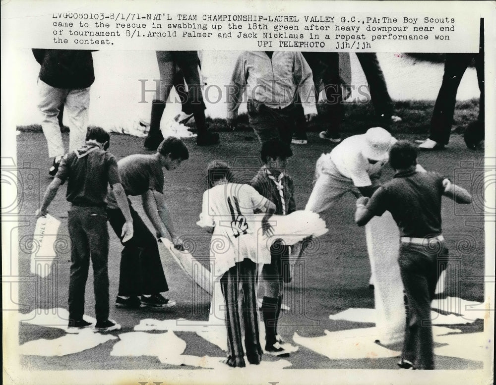 1971 Press Photo Arnold Palmer Jack Nicklaus Professional Golf Association Game - Historic Images