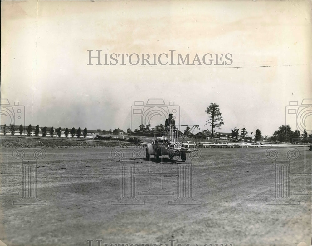 1937 Press Photo Stephen Phillips Land Automobile Transforms Into Plane - Historic Images