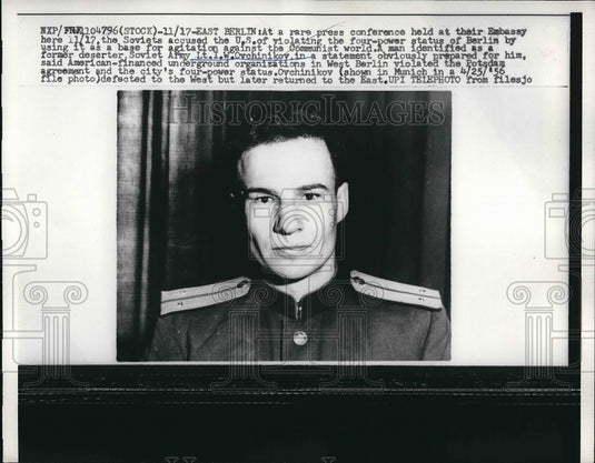 1958 At Press Conference Soviets Accuse US of Violations To Berlin - Historic Images