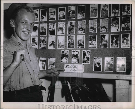 1944 Press Photo Coast Guard John E Olson Wisconsin Sailor - nea98757 - Historic Images