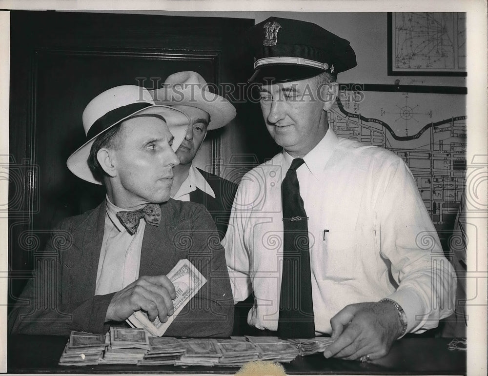 1948 Michael Ship with Lt. Patrick Coughlin after his arrest - Historic Images