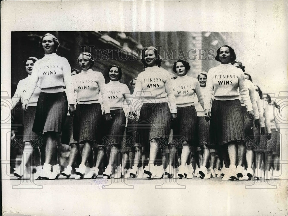 1937 Girls of Great Britain Fitness Council marched in London. - Historic Images