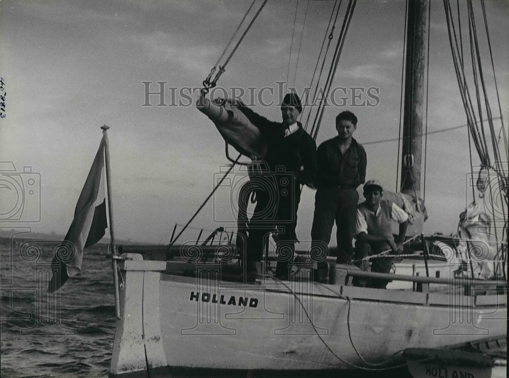 1938 Press Photo JR Kuijt To Cross Atlantic With Dirk hofman &amp; Eugene Heinze - Historic Images