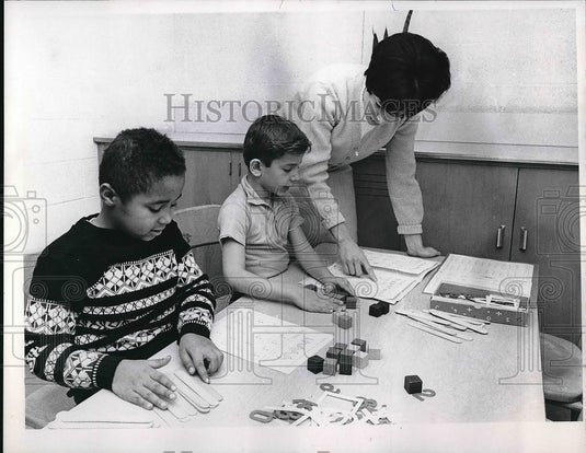 1967 Cleveland , Ohio school teacher C Schick, J Paul, D Dawson, - Historic Images