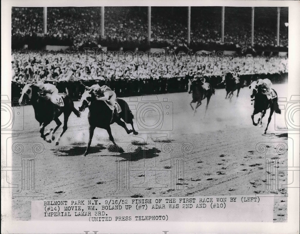 1952 Press Photo Belmont Park New York Horse Race Imperial Lamar - Historic Images