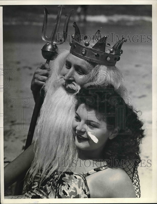1939 King Neptune Venice California Beauty Pageant Models - Historic Images