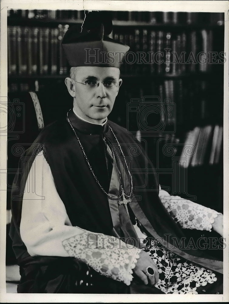 1940 John O&#39;Hara of Notre Dame U. becomes Bishop of Milasa - Historic Images