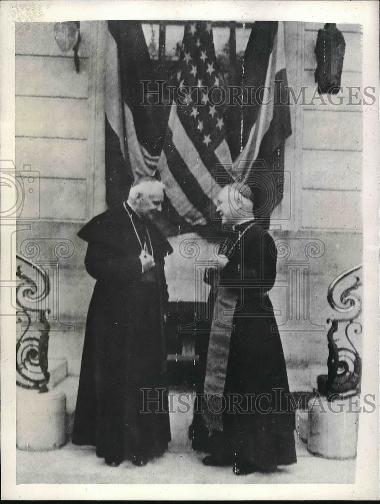 1944 Press Photo Arch. Francis J.Spellman of N.Y.and Eminence Cardinal Suhard. - Historic Images