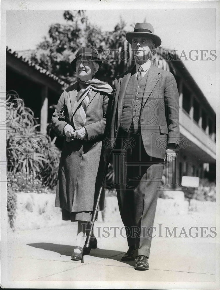 1935 Press Photo Mr &amp; Mrs Sam Bagley of Australia - Historic Images