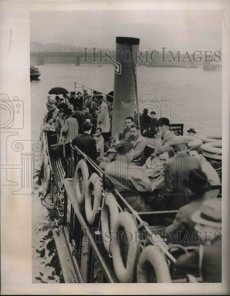 1940 Ferry Boats operating in Thames River in London.  - Historic Images