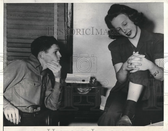 1943 LA State Univ. Dean of Women Nore N Power & John Blenchard - Historic Images