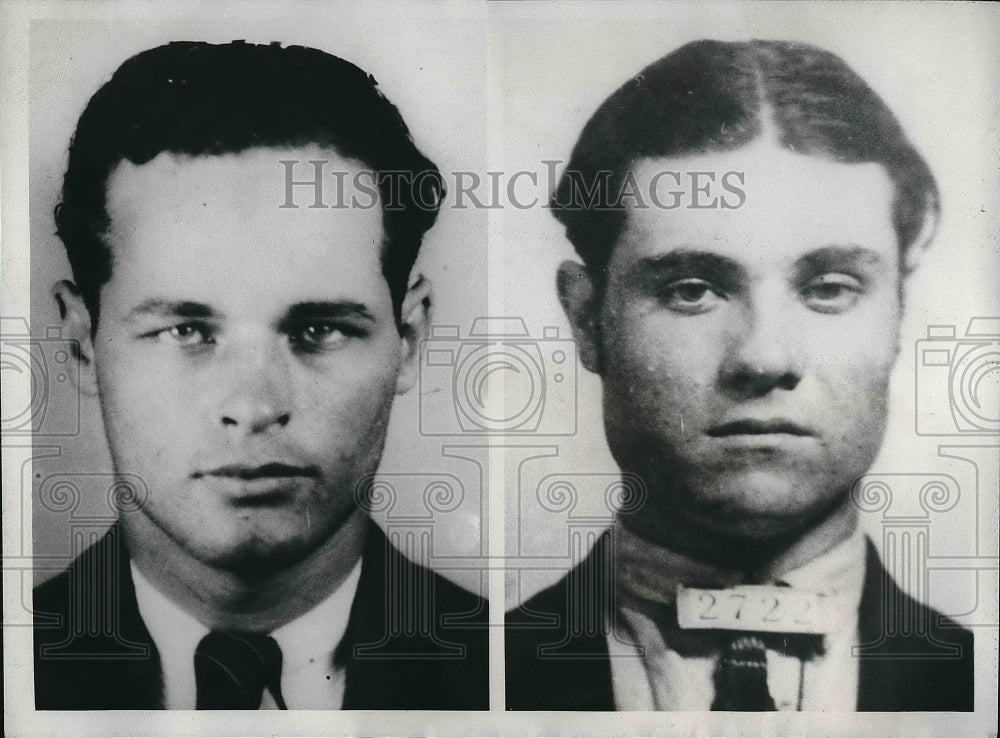 1934 Press Photo Kidnappers Joe Burleson and Homer McCoy. - nea99996 - Historic Images