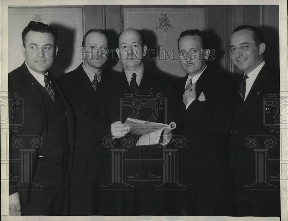 1935 Press Photo Disabled American Veterans Officers Meeting About Distribution-Historic Images