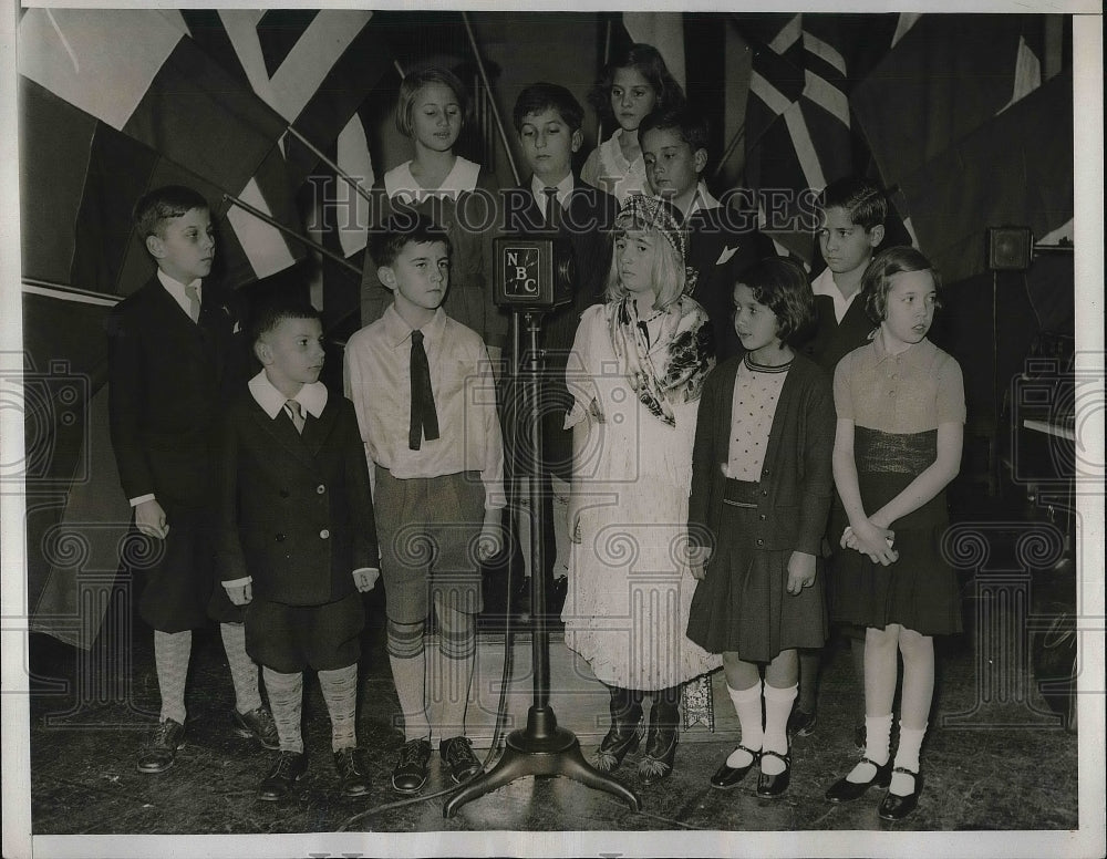 1932 Press Photo World Diplomat&#39;s Children Send Christmas Greetings - Historic Images