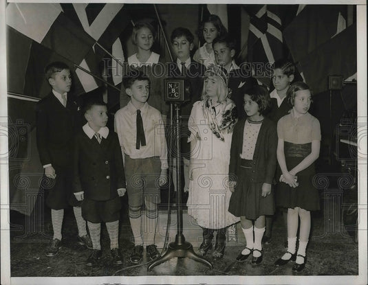 1932 Press Photo World Diplomat's Children Send Christmas Greetings - Historic Images