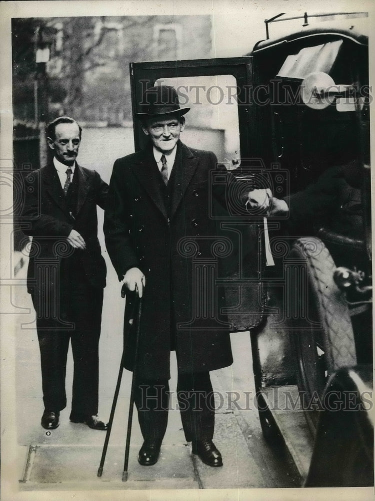 1931 Press Photo Chancellor Snowden As He Arrives at 11 Downing Street-Historic Images