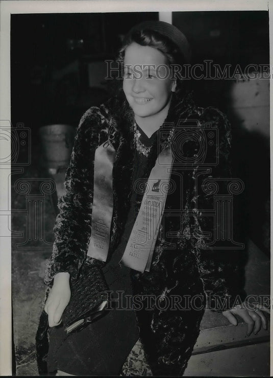 1939 Press Photo Mrs.Esther Sobenson won the non-collegiate Stock Judging. - Historic Images