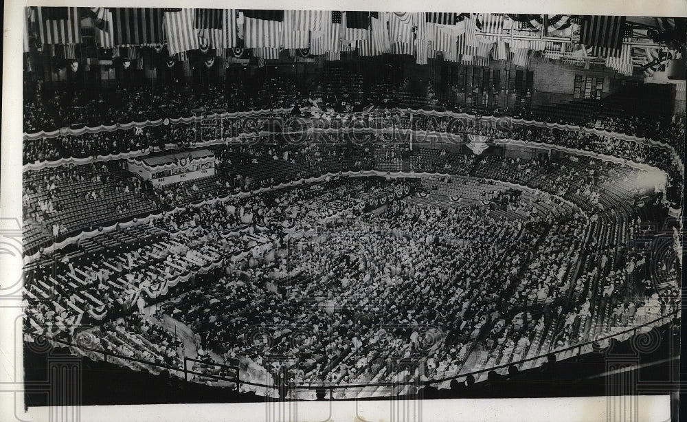 1940 Press Photo View Of Delegates In Chicago During Democratic Convention - Historic Images