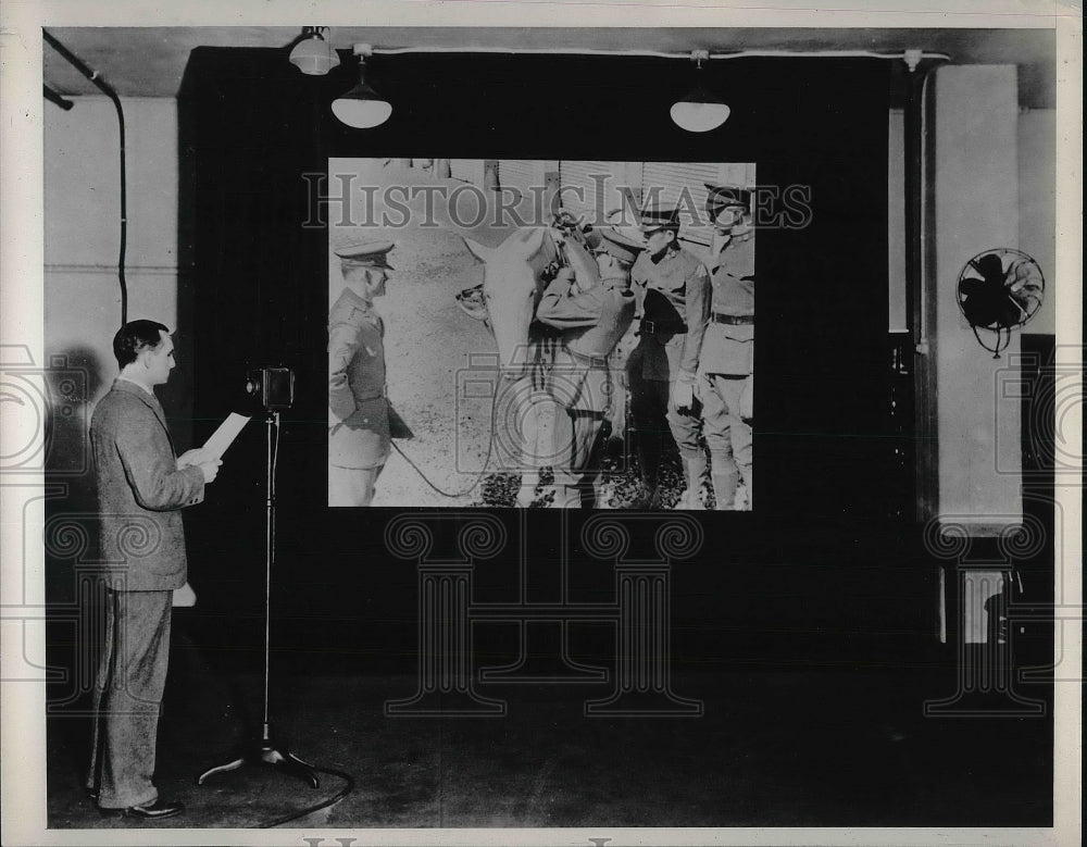 1940 US Army Soldiers Viewing Film - Historic Images
