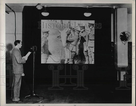 1940 US Army Soldiers Viewing Film - Historic Images