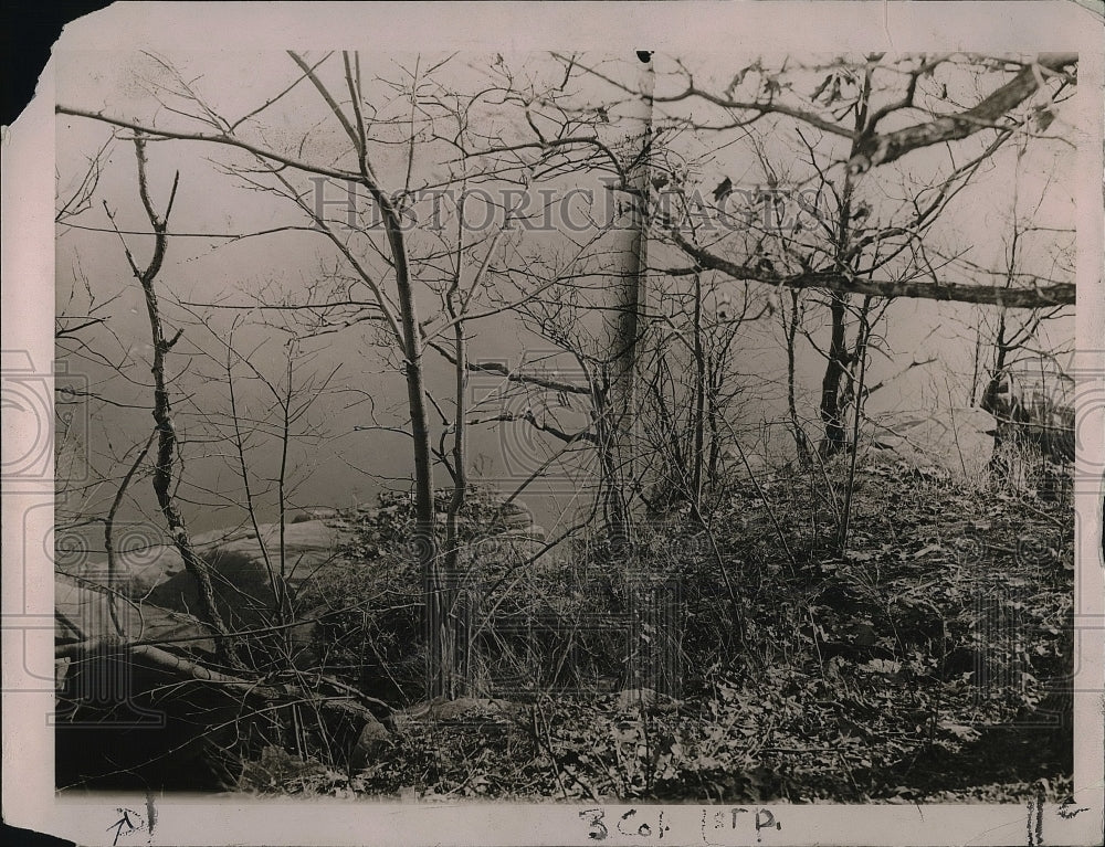 1920 Press Photo Edge of the Palisades with the Hudson - Historic Images
