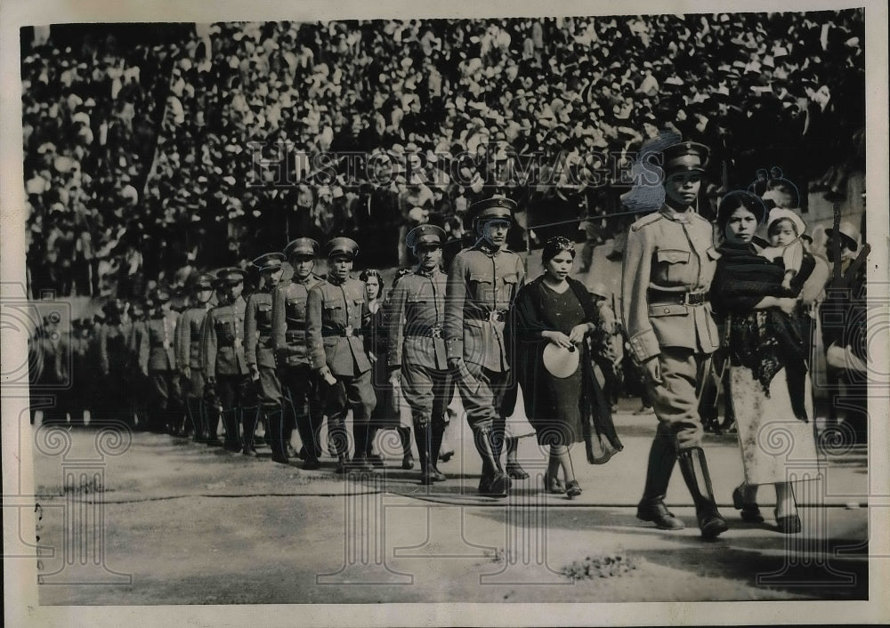 1939 Mexican Soldiers Married At Stadium In Mexico City-Historic Images