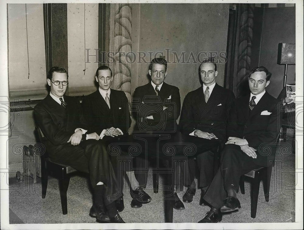 1935 Press Photo James S. Sullivan Socialist Rep.,Chase Mellen Jr.,Henri Hart-Historic Images