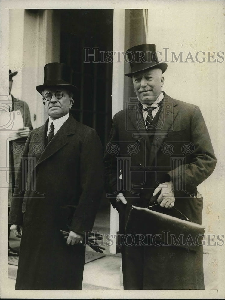 1926 Press Photo Italian Ambassador Mobile De Martino Leaving White House-Historic Images