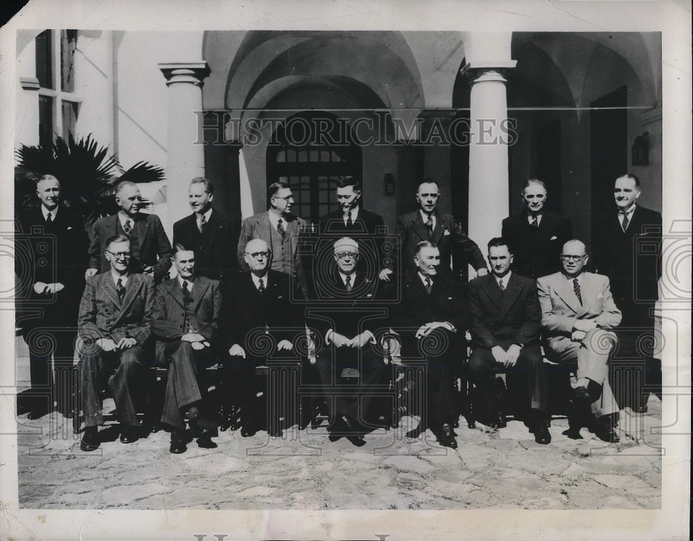 1948 Press Photo Dr. E.G. Jansen,Dr. D.F. Malan & Governor G. Brand Van Zyl - Historic Images