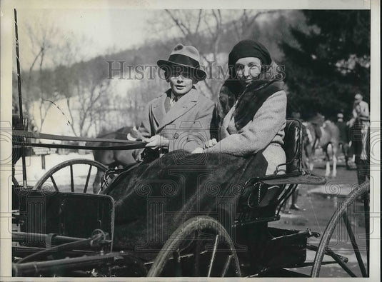 1931 Princess Miguel de Draganza and her son Miguel. - Historic Images