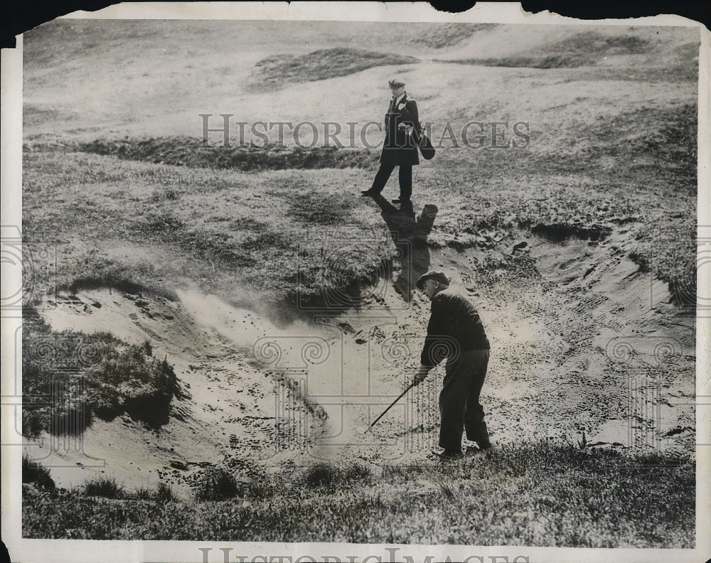 1931 Press Photo American Golfer A.J. Griffin compete in British Pro-Tourney. - Historic Images