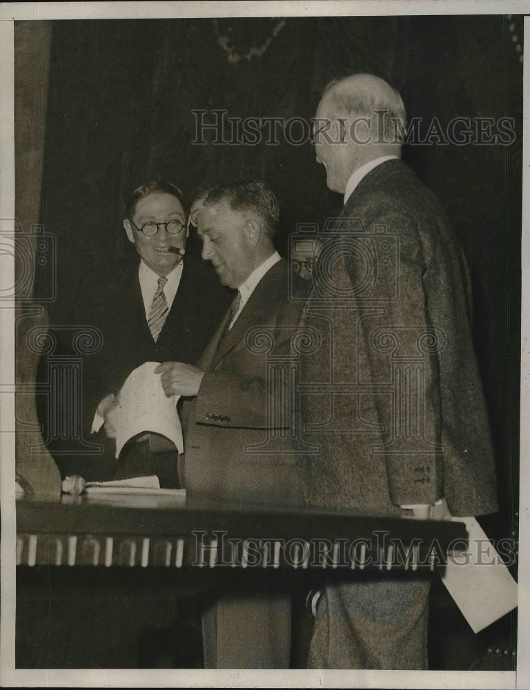 1933 Press Photo Senator Wallace White & Admiral H.I. Cone In Washingt ...