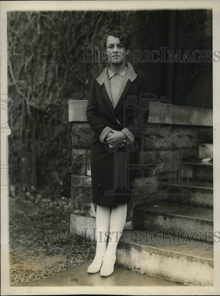1928 Press Photo Sally Redman Student At Smith College Outing Club Northampton - Historic Images