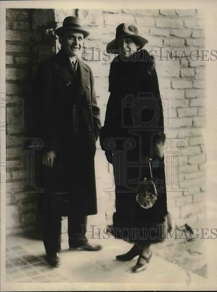 1925 Press Photo William M. Jardine, Kansa St Agri College pres. & his wife - Historic Images