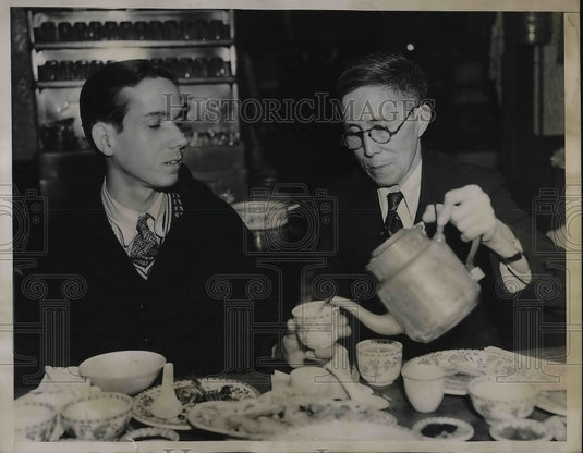 1938 Press Photo Fung Kuok Young, Jr.,, Funk Kuok Young, Sr. - Historic Images