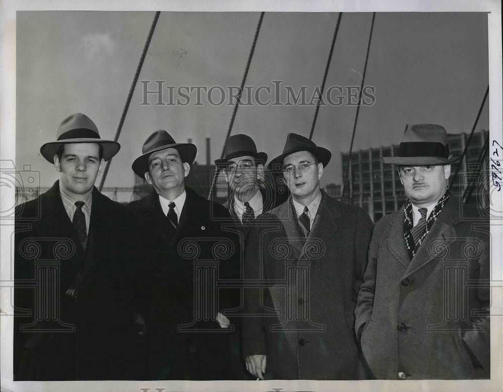 1941 Press Photo Wm Lucey, K Van Gwyer, HR Fox, Dr GF Houser, Red Cross - Historic Images