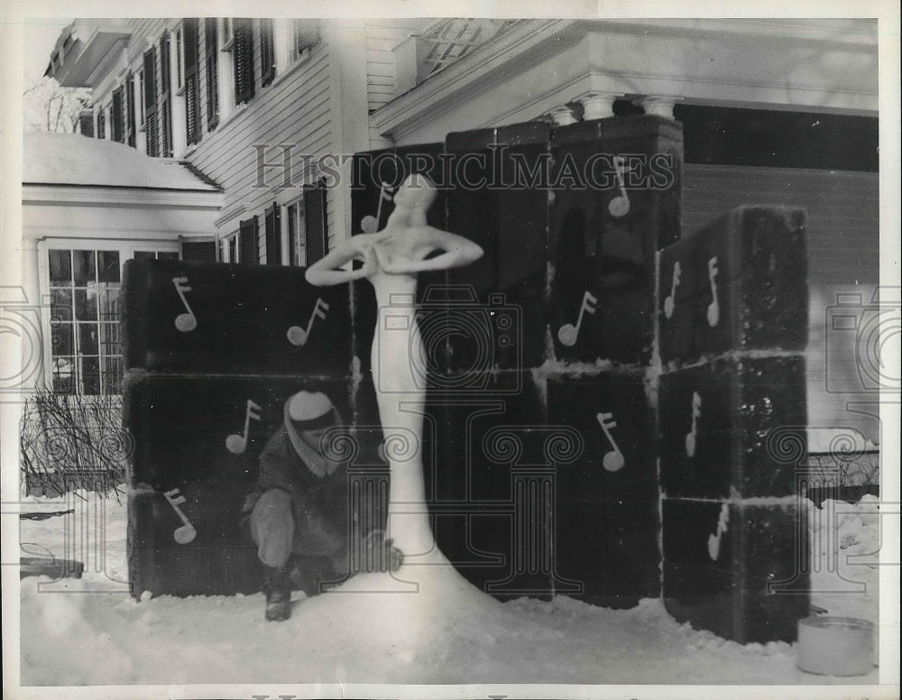 1934 Press Photo Dartmouth College Winter Carnival in N.H. - Historic Images