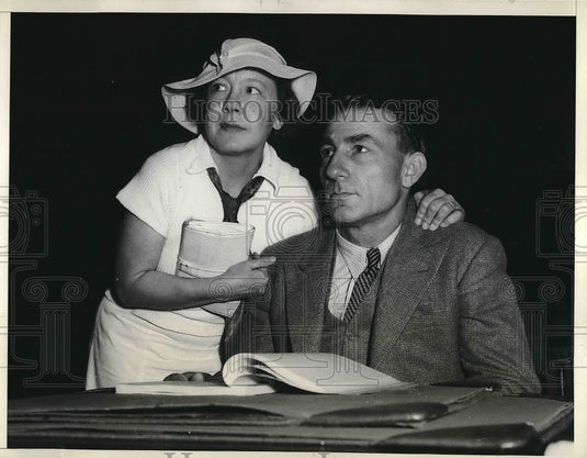1935 Press Photo Peter J. Schneider on trial for manslaughter - Historic Images
