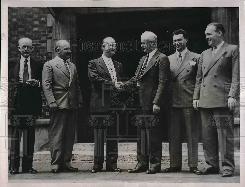 1937 Press Photo Martin L. Davey, Philip Murray, Steel Workers Organizing Comm. - Historic Images