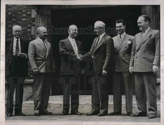1937 Press Photo Martin L. Davey, Philip Murray, Steel Workers Organizing Comm. - Historic Images