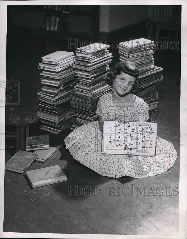 1957 Nancy Louise Smith, Library Summer Reading Program, Kansas - Historic Images