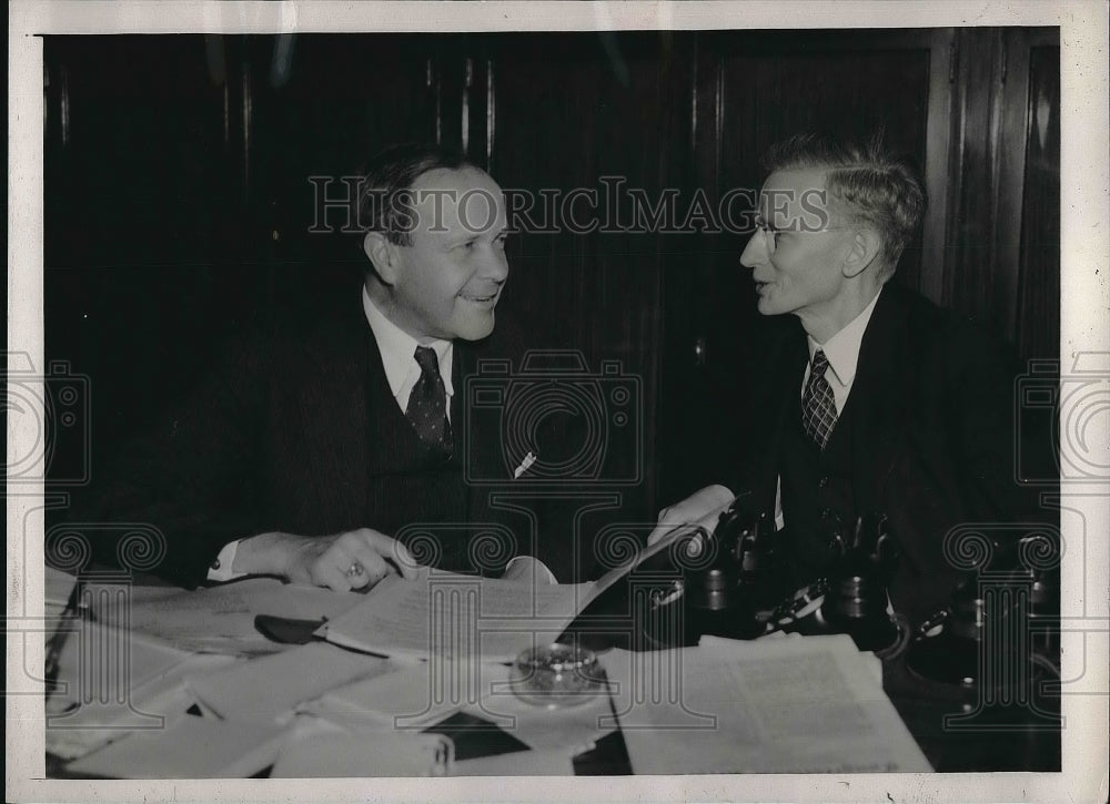 1938 Press Photo Sen Robert Buckley chairman of the Senate Manufactures Com - Historic Images