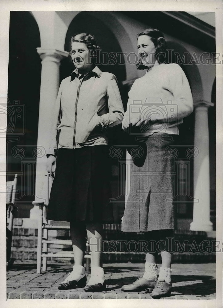 1940 Press Photo Partners in St.Valentine Golf Tournament in Pinehurst. - Historic Images