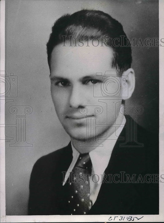 1935 Press Photo Mandeville wanted for the mutilation and death of Prof.W.Bauer. - Historic Images