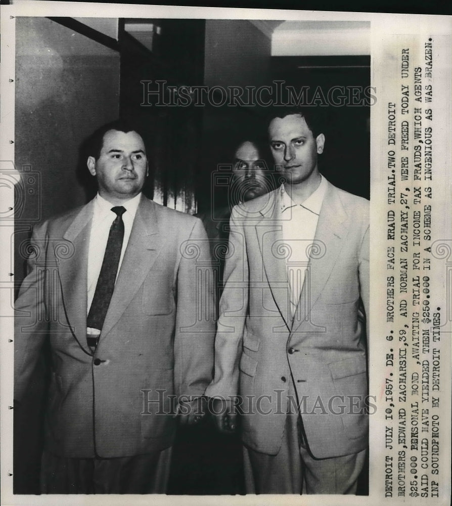 1957 Edward & Norma Zacharski in trial as they faces Income - Historic ...