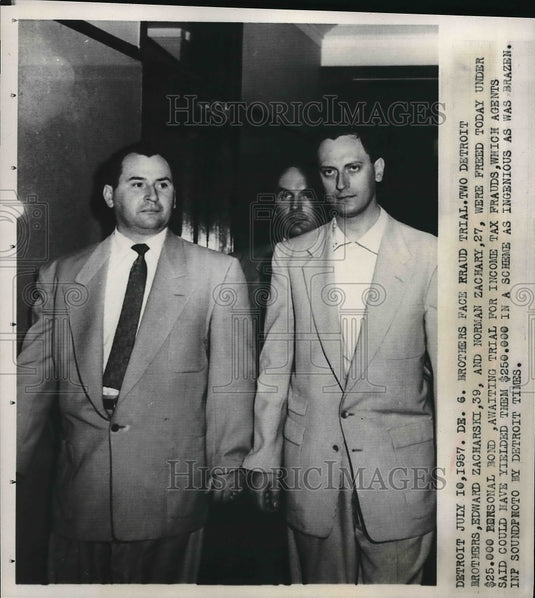 1957 Edward & Norma Zacharski in trial as they faces Income - Historic Images