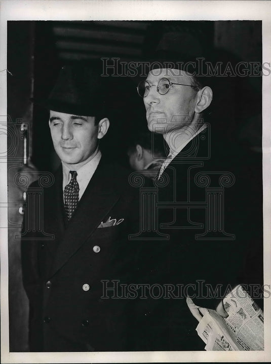 1938 Press Photo Erich Glaser, US Army, Otto Hermann Voss, German Spy Trial - Historic Images